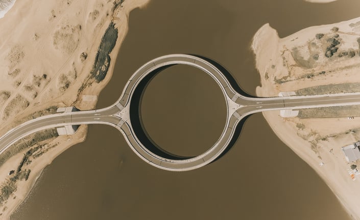 Birds Eye View of the Laguna Garzon Bridge